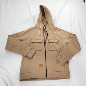 KHAKI HOODED SWEATSHIRT Medium